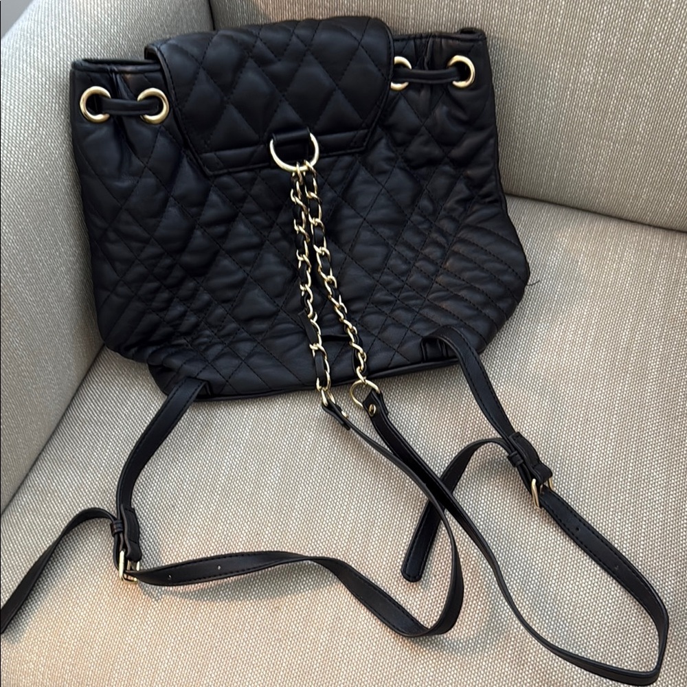 Express Black Quilted Backpack - Picture 3 of 4
